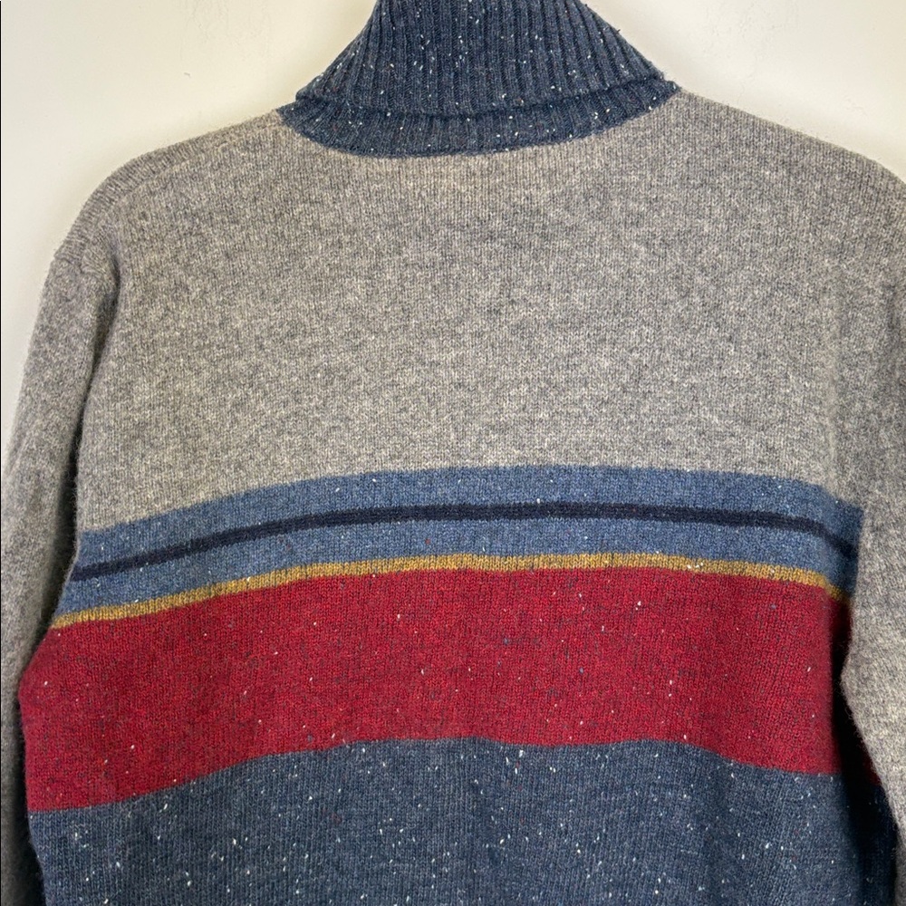Pendleton Lambswool Striped Turtleneck Sweater Si… - image 6